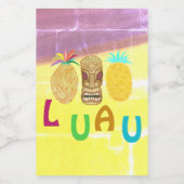 Summer Tiki Pineapple Luau Voedselcontainer Etiket (Enkel label)