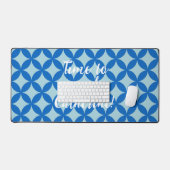 Summer tile with azure circles on baby blue bureaumat (Keyboard & Muis)