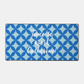 Summer tile with azure circles on baby blue bureaumat (Voorkant)