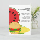 Summer Time BBQ Uitnodiging (Staand voorkant)