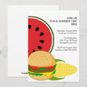 Summer Time BBQ Uitnodiging (Voorkant / Achterkant)