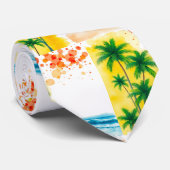 “Summer Time” beach design Stropdas (Opgerold)