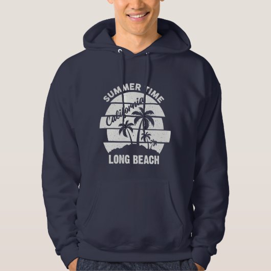 Summer Time California Long Beach Hoodie (Voorkant)