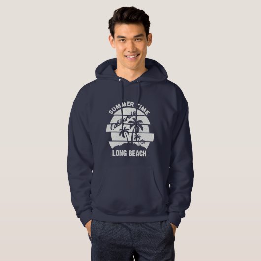 Summer Time California Long Beach Hoodie (Voorkant volledig)