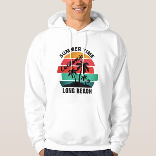 Summer Time California Long Beach Hoodie (Voorkant)