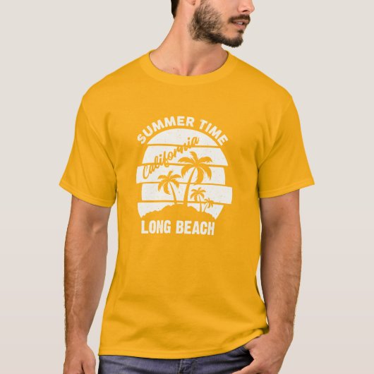 Summer Time California Long Beach T-Shirt (Voorkant)