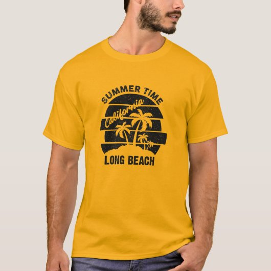 Summer Time California Long Beach T-shirt (Voorkant)