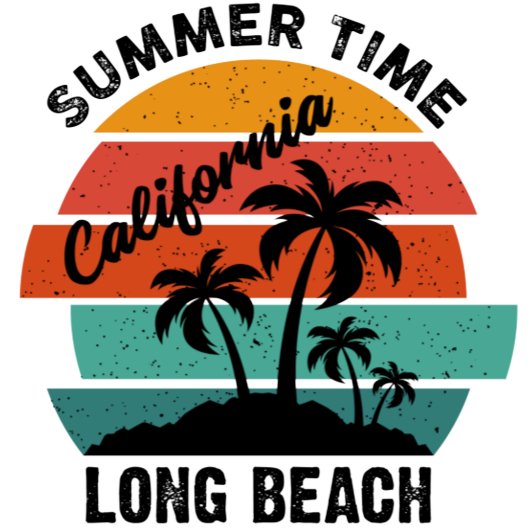 Summer Time California Long Beach T-shirt
