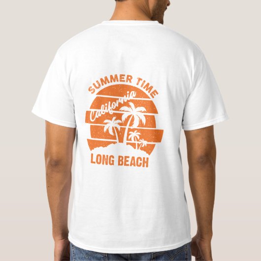 Summer Time California Long Beach T-Shirt (Achterkant)