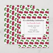 Summer Time Cherries Birthday Kaart (Voorkant / Achterkant)