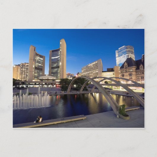 Summer Time City Hall Toronto Briefkaart (Voorkant)