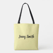 Summer Time Cute Soft Yellow Tote Bag (Achterkant)
