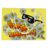 Summer Time Flowers  Gift Bag Large Cadeautasje (Achterkant)