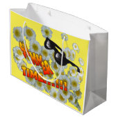 Summer Time Flowers  Gift Bag Large Cadeautasje (Achterkant Gekanteld)