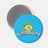 Summer Time - Happy Sun Magneet (Voorkant / Achterkant)