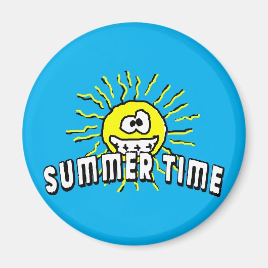 Summer Time - Happy Sun Magneet (Voorkant)
