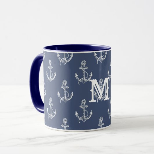 Summer Time Monogrammed Ocean Mok (Voorkant links)