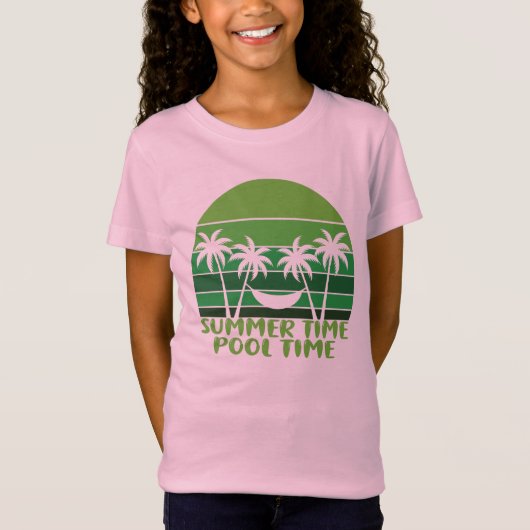 SUMMER TIME POOLTIJD. T-SHIRT (Voorkant)