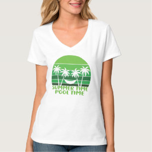 SUMMER TIME POOLTIJD. T-SHIRT