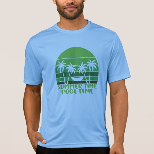 SUMMER TIME POOLTIJD. T-SHIRT (Voorkant)