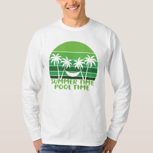 SUMMER TIME POOLTIJD. T-SHIRT (Voorkant)