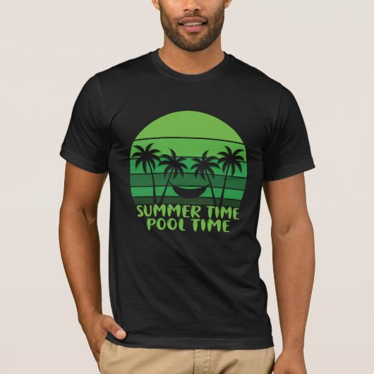 SUMMER TIME POOLTIJD. T-SHIRT (Voorkant)