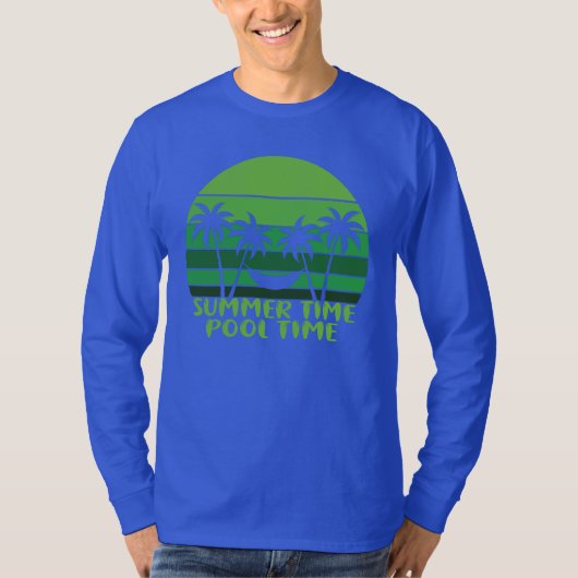 SUMMER TIME POOLTIJD. T-SHIRT (Voorkant)