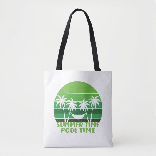 SUMMER TIME POOLTIJD. TOTE BAG (Voorkant)