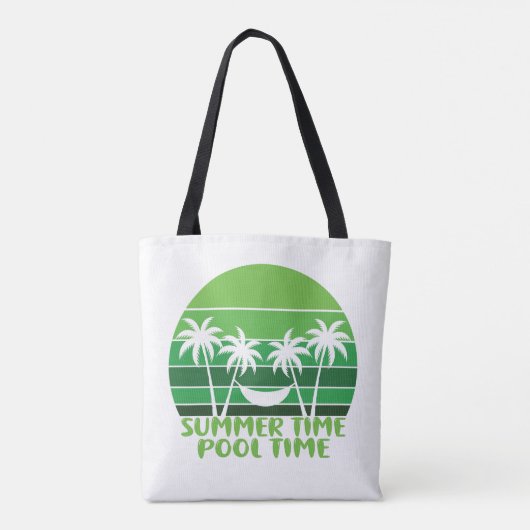 SUMMER TIME POOLTIJD. TOTE BAG (Achterkant)
