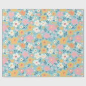 Summer Time Posy Patroon Cadeaupapier (Vlak)