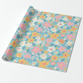 Summer Time Posy Patroon Cadeaupapier