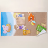 Summer Time Toys Beach Towel For Kids Strandlaken (Voorkant)