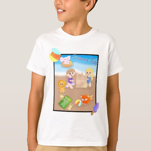 Summer Time Toys T-Shirt (Beach Themed) (Voorkant)