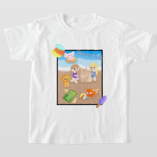 Summer Time Toys T-Shirt (Beach Themed) (Laagn)