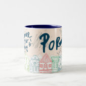 summer tour enjoy it Porto Tweekleurige Koffiemok (Center)