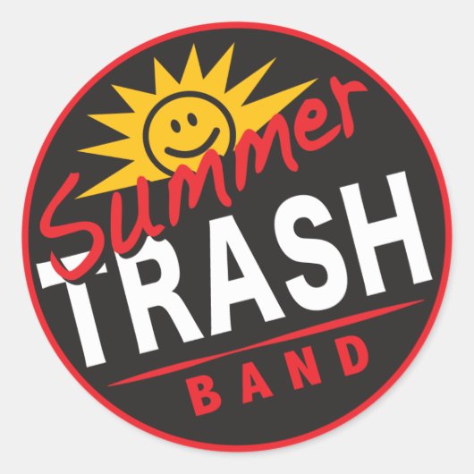 Summer Trash Band Round Sticker (Voorkant)