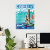 Summer Travel Poster (Thuiskantoor)