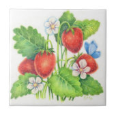 Summer Treat - Aardbei Tile Tegeltje (Voorkant)