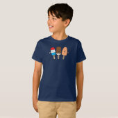 Summer Treat Cute Diversity Cartoon T-Shirt (Voorkant volledig)