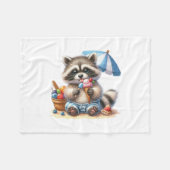 Summer Treats Racoon Fleece Deken (Voorkant (Horizontaal))