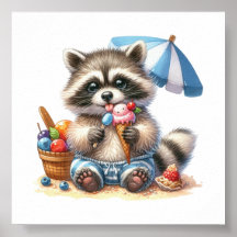 Summer Treats Racoon