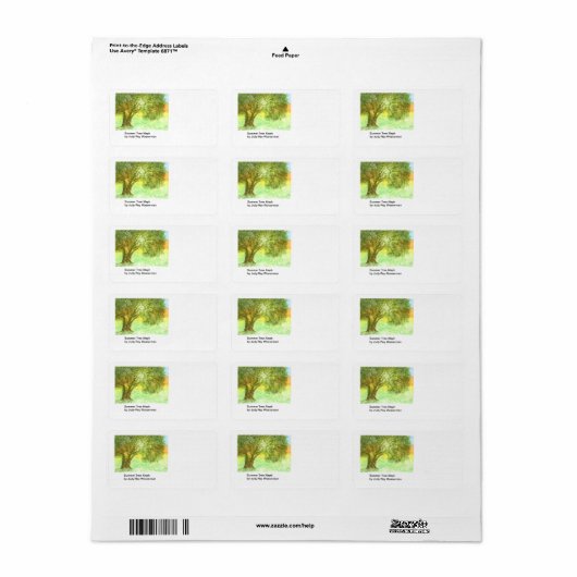 Summer Tree Aleph Label (Full Sheet)