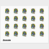 Summer Tree Frog Ronde Sticker (Vel)