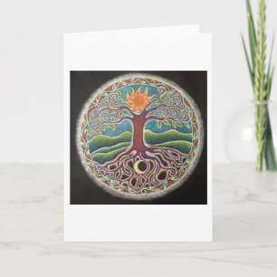 Summer Tree of Life Mandala Card Kaart