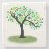 Summer Tree Stone Onderzetter (Voorkant)