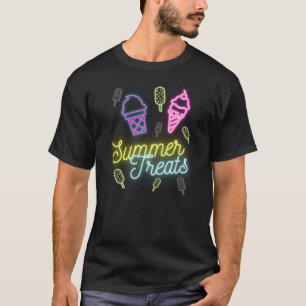 Summer Treedt Neon Lights Ice Cream Popsicle T-shirt