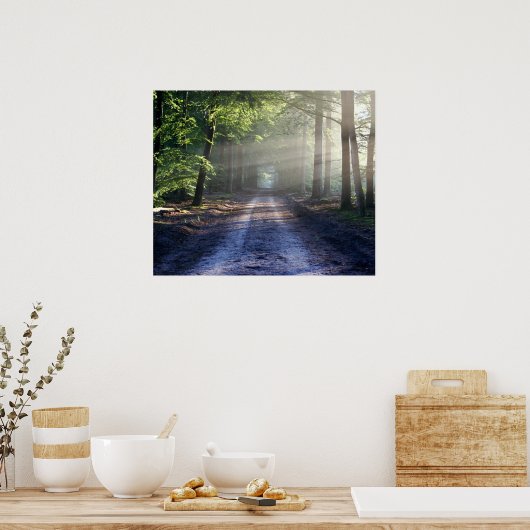Summer Trees die Dirt Road beslaan Poster (Keuken)