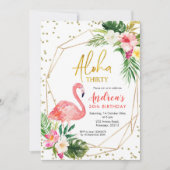 Summer Tropical Aloha Derty Invitation Kaart (Voorkant)