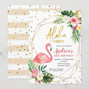 Summer Tropical Aloha Derty Invitation Kaart