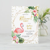 Summer Tropical Aloha Retirement Party Invitation Kaart (Staand voorkant)